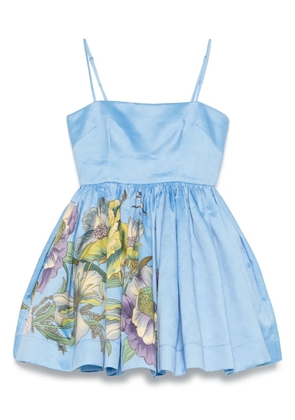 ALEMAIS floral-print mini dress - Blue