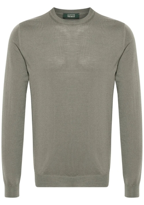 Zanone crew-neck knitted sweater - Green
