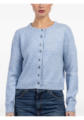 Lyla + Luxe crystal-embellished button cardigan - Blue
