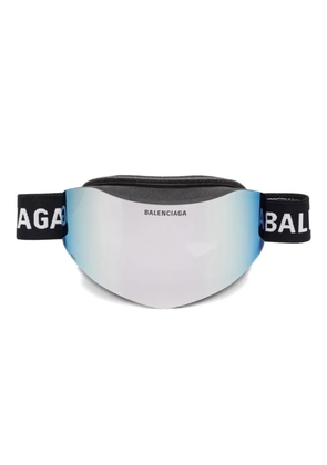 Balenciaga Eyewear logo-strap ski goggles - Black