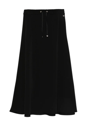 Herno drawstring flared midi skirt - Black
