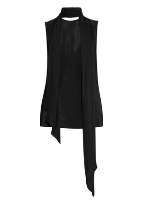 Helmut Lang scarf sleeveless top - Black
