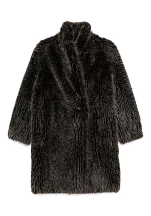 VALENTINI 1972 funnel-neck coat - Brown