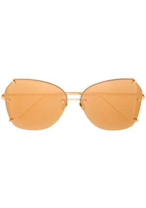 Linda Farrow geometric-frame sunglasses - Metallic