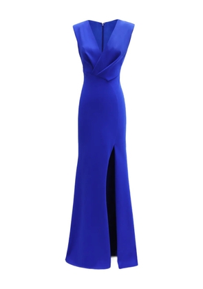 Gemy Maalouf asymmetrical-waist maxi dress - Blue
