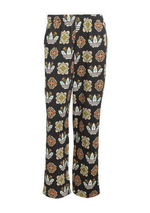 adidas graphic-print track pants - Black