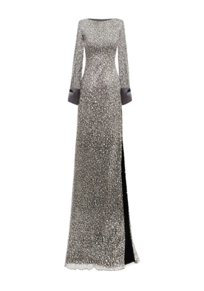 Gemy Maalouf side-slit maxi dress - Grey