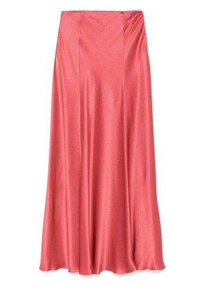 Alberta Ferretti satin maxi skirt - Red