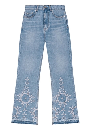 GANNI broderie-anglaise jeans - Blue