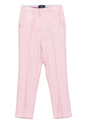 ETRO jacquard stovepipe trousers - Pink