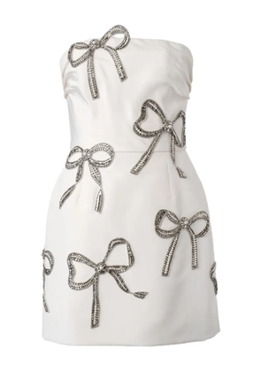 Carolina Herrera bow-embroidered mini dress - White