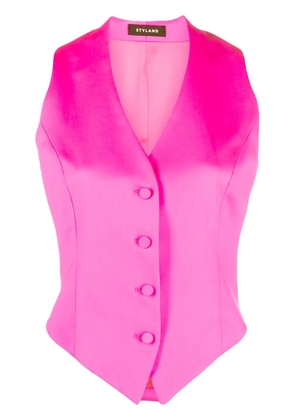 STYLAND V-neck sleeveless gilet - Pink