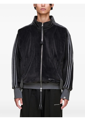 Song For The Mute three-stripes velvet jacket - Black
