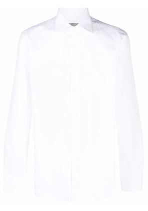 Canali plain button shirt - White