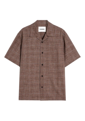 Jil Sander check-patterned short-sleeve shirt - Brown