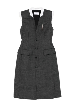 Moschino button-fastening sleeveless dress - Grey