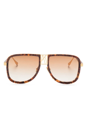 ANNA-KARIN KARLSSON Logo Dude sunglasses - Brown