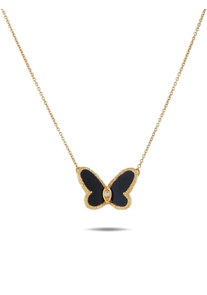 Van Cleef & Arpels Papillon diamond and onyx necklace - Gold