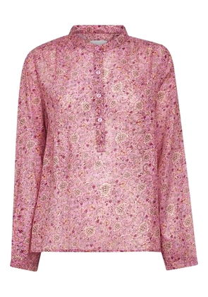 MARANT ÉTOILE Maria floral-print band-collar shirt - Pink