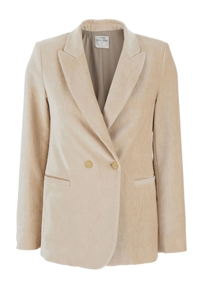 Forte Forte velvet double-breasted blazer - Neutrals
