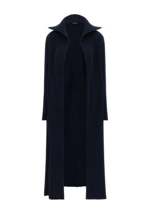 Balenciaga ribbed shawl-collar cardigan - Blue