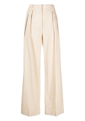 Róhe high-waist wide-leg trousers - Neutrals