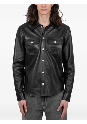Courrèges leather shirt - Black