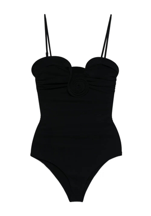 Magda Butrym rose-embellished swimsuit - Black