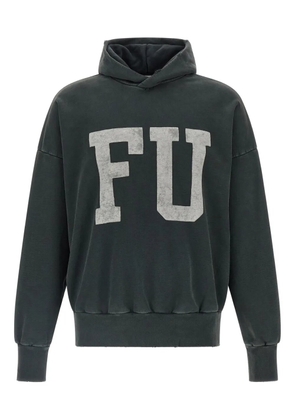 Fear Of God print long-sleeved hoodie - Black