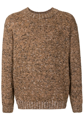 Osklen crew-neck speckle-knit jumper - Brown