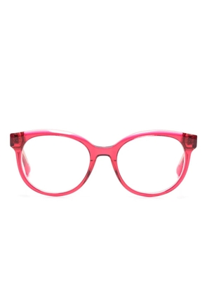 MAX&Co. logo-engraved round-frame glasses - Pink