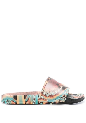 COUNTY OF MILAN Grizzly Wings logo-embossed slides - Orange