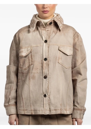 Avant Toi collared pocket jacket - Neutrals