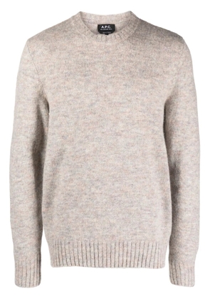 A.P.C. crew-neck wool-blend jumper - Neutrals