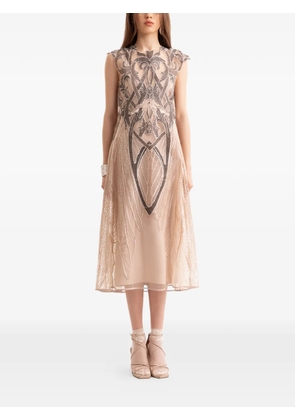 Gemy Maalouf embroidery-details midi dress - Pink