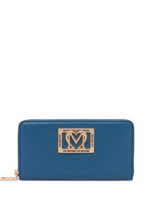 Love Moschino logo-plaque wallet - Blue