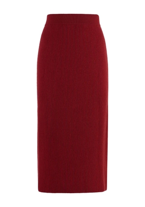 Malo cashmere midi skirt - Red