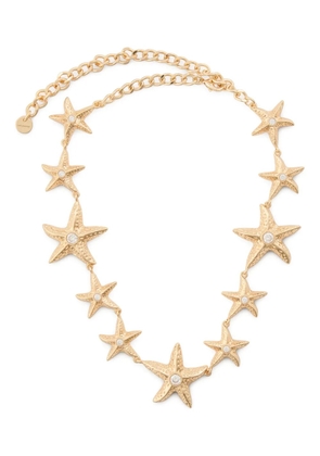Self-Portrait sea-star necklace - Gold