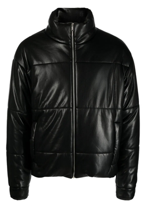 Nanushka Marron faux-leather puffer jacket - Black