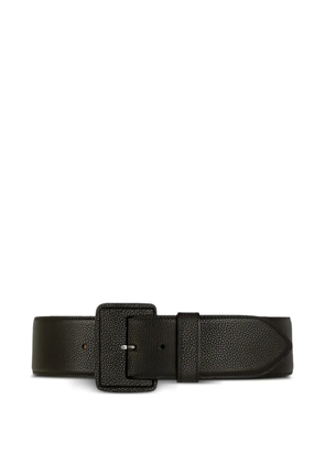 Maison Vaincourt pebbled-texture leather buckle belt - Black