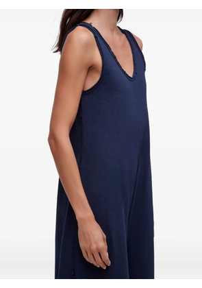 Osklen frayed-detail jumpsuit - Blue