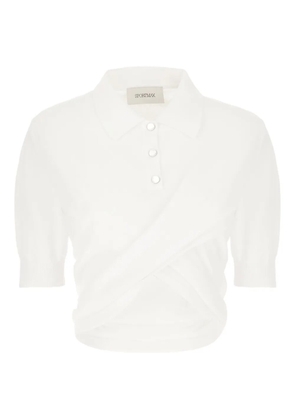 Sportmax jersey polo top - White