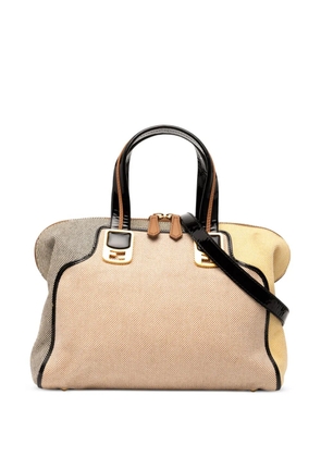 Fendi Pre-Owned 2010-2025 Small Canvas Colorblock Chameleon satchel - Brown