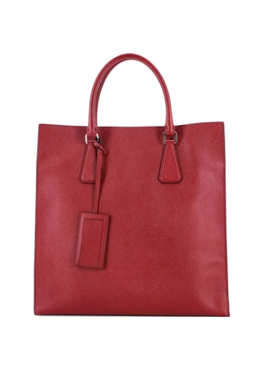 Prada Pre-Owned Convertible Shopping Saffiano Leather Saffiano Leather Tall tote bag - Red