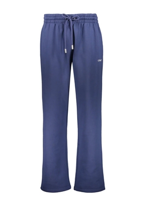 Off-White logo-print track pants - Blue
