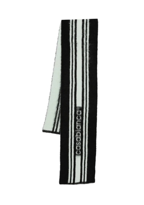 Casablanca striped-pattern scarf - Black