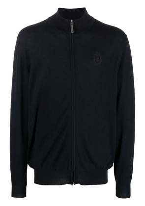 Billionaire Crest cashmere-blend zip-up jumper - Blue