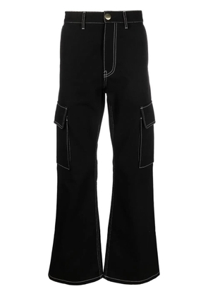 Marni flared cotton chinos - Black