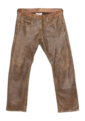 A.N.G.E.L.O. Vintage Cult 1990s leather straight-leg trousers - Brown