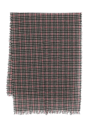 Faliero Sarti plaid check scarf - Black